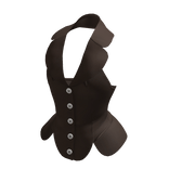 Brown Backless Corset Vest Office Vkei Button-up