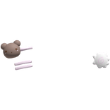 ♡ Brown Bear Clips W Fishcake