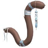 Brown Blue Cute Medic Nurse Cat Tail