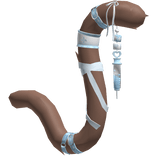 Brown Blue Medic Nurse Cat Tail