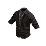 Brown Button Up Shirt w/ Chains