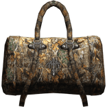 Brown Camo Grunge Emo Luxury Handheld Duffel Bag