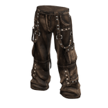 Brown Cargo Jeans w/ Chain