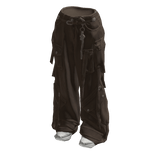 Brown Cargo Jeans with Straps and shoes