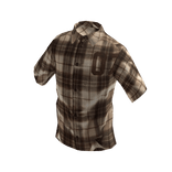 Brown casual plaid streetwear collared shirt