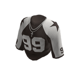 Brown Cropped Sporty Rolled Jersey