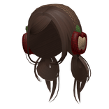 brown cute apple earmuffs hair