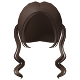 ♡ Brown Cutesy Kawaii Curly Swirly Pigtails