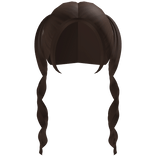 ♡ Brown Cutesy Kawaii Long Curly Swirly Pigtails