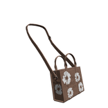 Brown Denim tears custom crossbody tote bag 3.0 