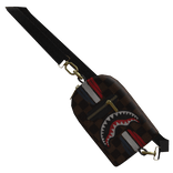 Brown Designer Shark Messenger Bag [Back - 1.0]