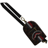 Brown Designer Shark Messenger Bag [Front - 1.0]