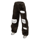 Brown Distressed Baggy Stars Jeans
