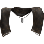 Brown Dog Tag Scarf