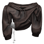 Brown Draped Hoodie & Phone 1.0