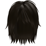 Brown Emo Messy Parted Boy Hair