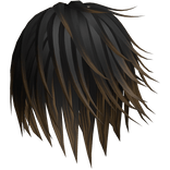 Brown Fade Wispy Japanese Vkei Windy Hair