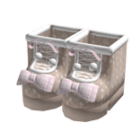 ♡ : brown fawn plaid bow fur boots 3.0