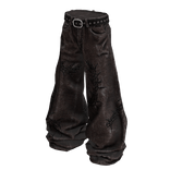 Brown Gothic Centipede Distressed Denim