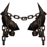  Brown Gothic Skull Chained Horns 