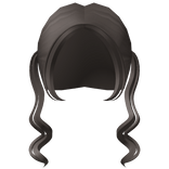 ♡ Brown Grey Cutesy Kawaii Curly Swirly Pigtails