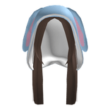 Brown Hairstyle with Bunny Hood