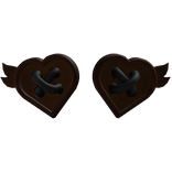 Brown Heart Button Eyes