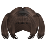 Brown kawaii anime hime pigtails