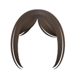 ☆ Brown Kawaii Curtain Bangs