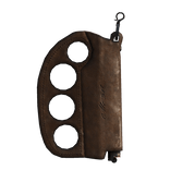 Brown knuckle lighter case in distressed leather