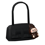 Brown Labubu on Black Bag