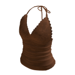 Brown Laced Halter Top