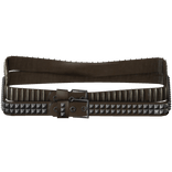 brown leather bullet / studded belt