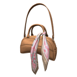 Brown Leather Pride Collection Handbag & Scarf