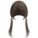 ♡ brown long pigtails