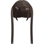 Brown Long Pigtails W Hairclips & Bangs