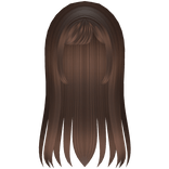 brown long straight anime doll soft sweet hair