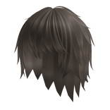 brown messy wispy unkept emo hair