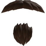 Brown Moustache & Goatee