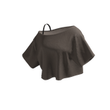 Brown Off Shoulder Oversized T-Shirt