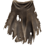 Brown Old Leather Torn Ripped Traveler Cape 