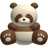 Brown Panda Bear Plushie