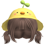 Brown pigtails with a duck hat 💛