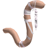 Brown Pink Medic Nurse Cat Tail