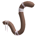 Brown Pink Ribbon Nurse Cat Tail