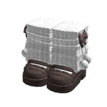 Brown Platform Leg Warmers w/ Bows