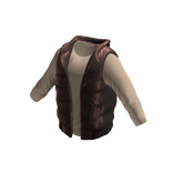 Brown Puffer Vest & Brown Shirt
