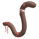 Brown Red Ribbon Nurse Cat Tail