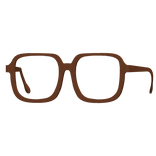 -',ৎ Brown Sleek Geek Glasses