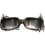 brown spiky reflective emo y2k glasses